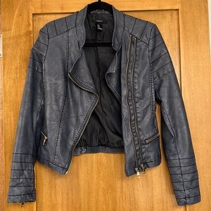 Dark blue moto jacket